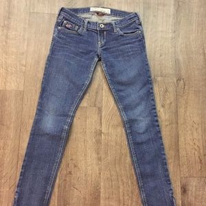 Hollister skinny zip leg jean size 0